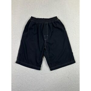 Vintage prAna Shorts Womens Small Black 100% Cotton Elastic Waist Casual USA